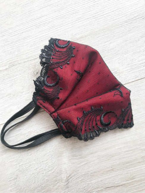 red lace face mask etsy gothic halloween