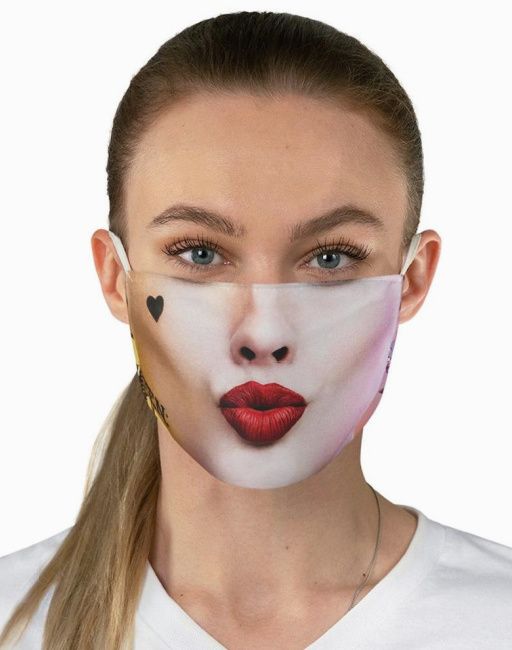 harley quinn face mask covering halloween