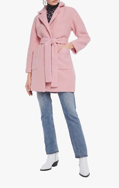 best belted coat the outnet pink