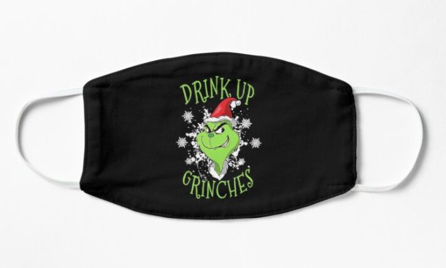 grinch christmas face mask funny