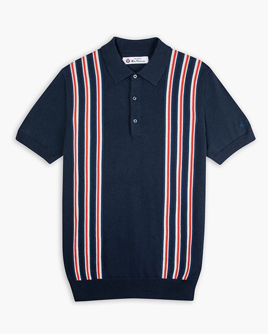 Ben-Sherman-Union-Stripe-Knitted-Polo