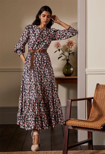 floral designer-inspired maxi dress ...