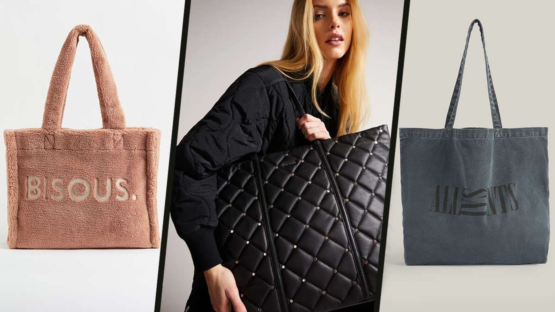 Women's Designer Tote Handbag Ladies Faux Leather Celebrity Style Black Grab Bag 