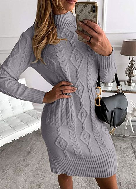 grey-cable-knit-dress