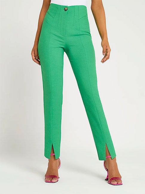 green-split-trousers