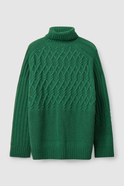 best mens knitwear Turtleneck Cable-knit Jumper