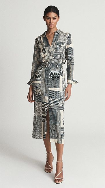 Reiss-Kirby-Ditsy-Fitted-Midi-Dress
