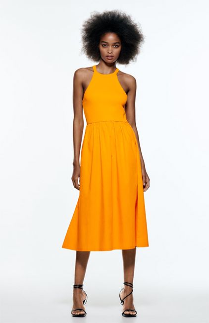 Zara-orange-dress