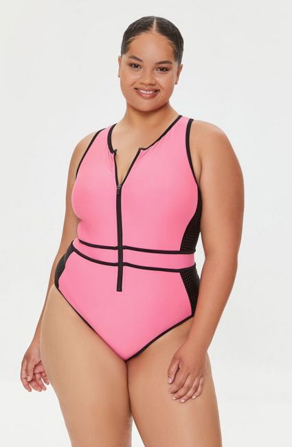 best swimsuits under 50 dollars forever 21 zip front plus size