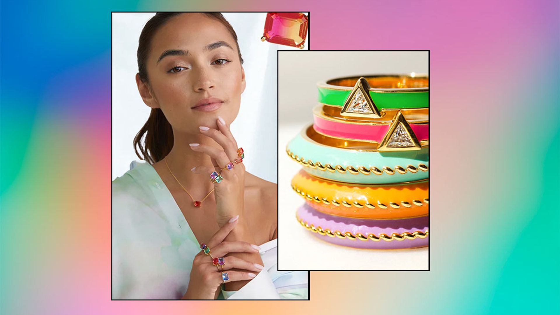 Bright & colourful jewellery is trending right now: From pink to orange to multi-coloured & neon 