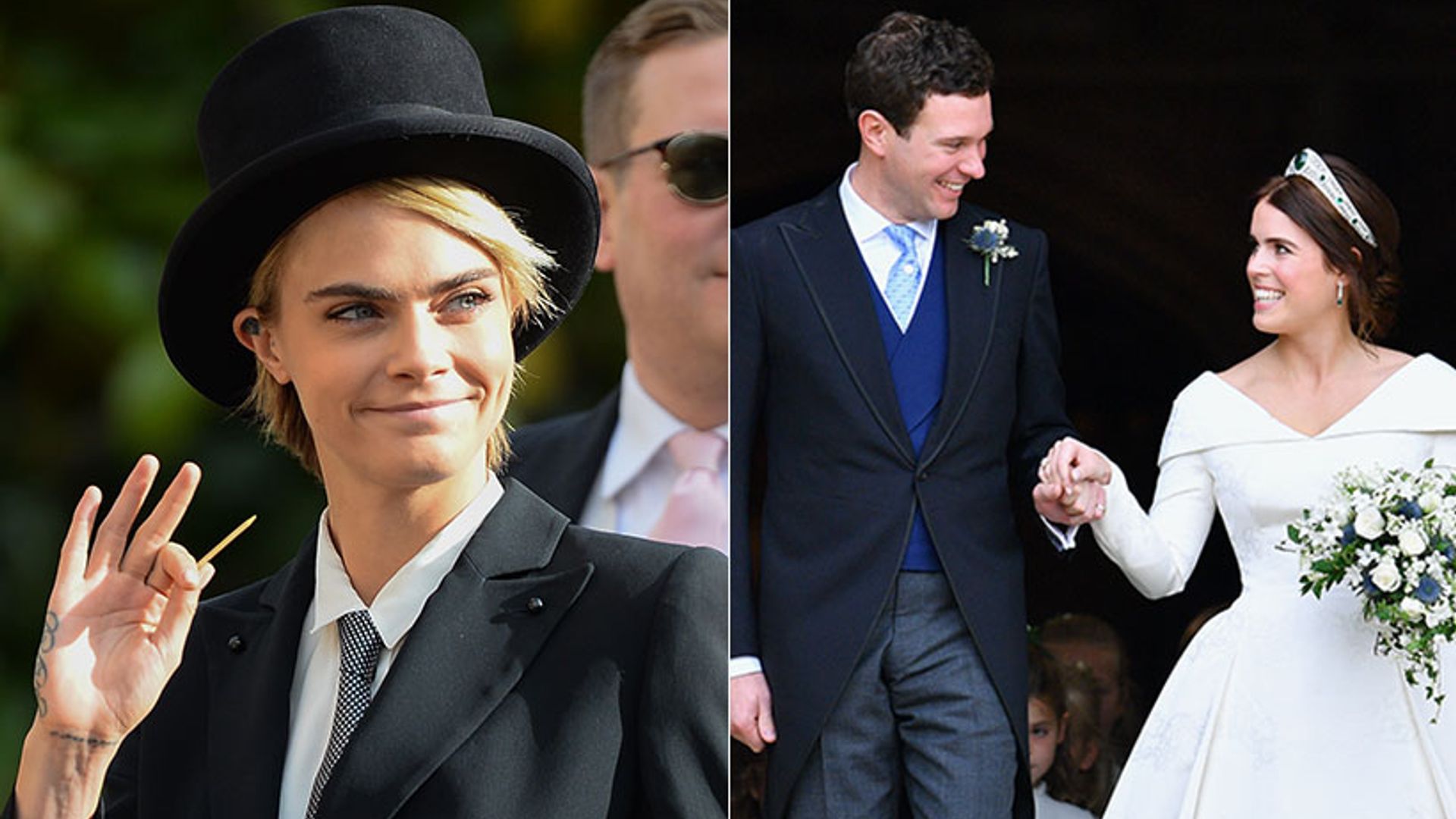 See Princess Eugenie's amazing response to Cara Delevingne's royal wedding outfit