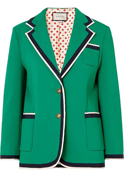 Gucci green blazer as worn by Fergie