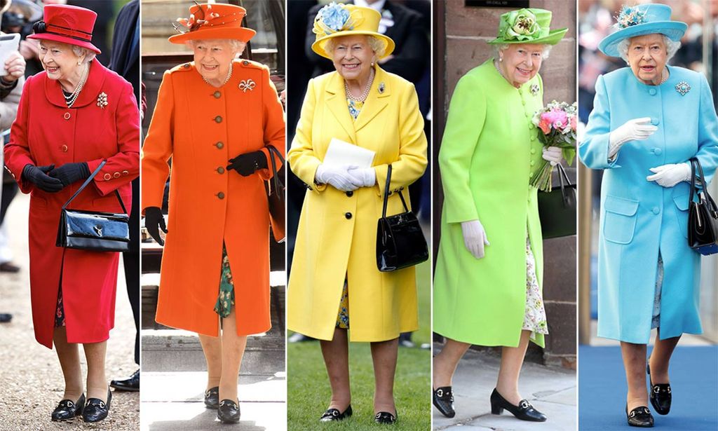 The Queen's rainbow style: from vibrant suits to bright day dresses | HELLO!
