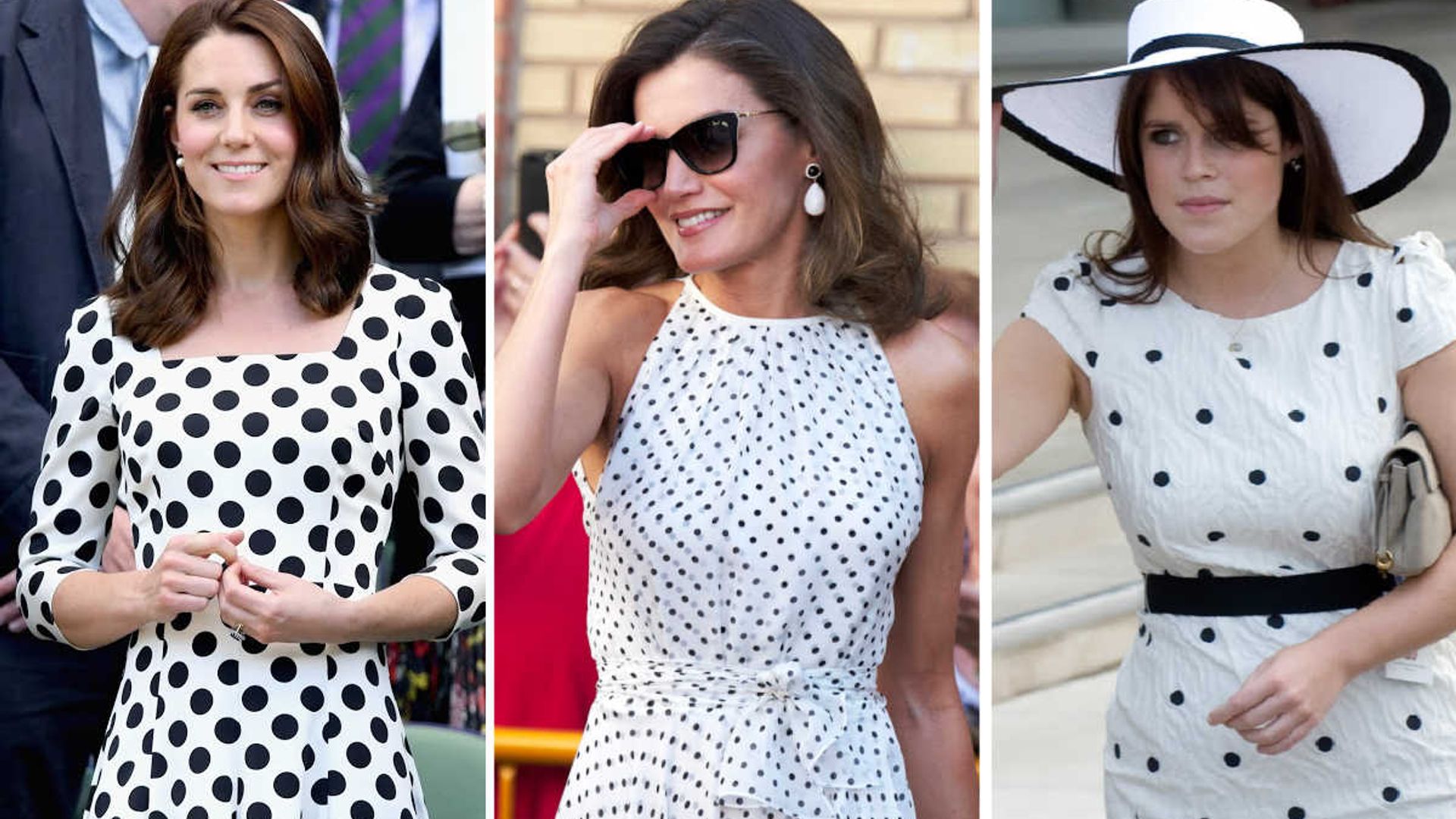 Kate Middleton and more royals are dotty for monochrome polka dot dresses – shop the trend