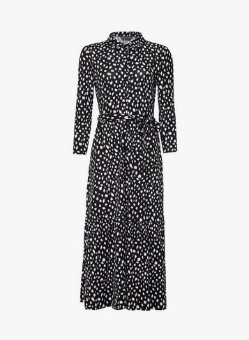 dorothy perkins black and white polka dot dress