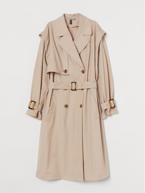 cotton twill trench coat hm