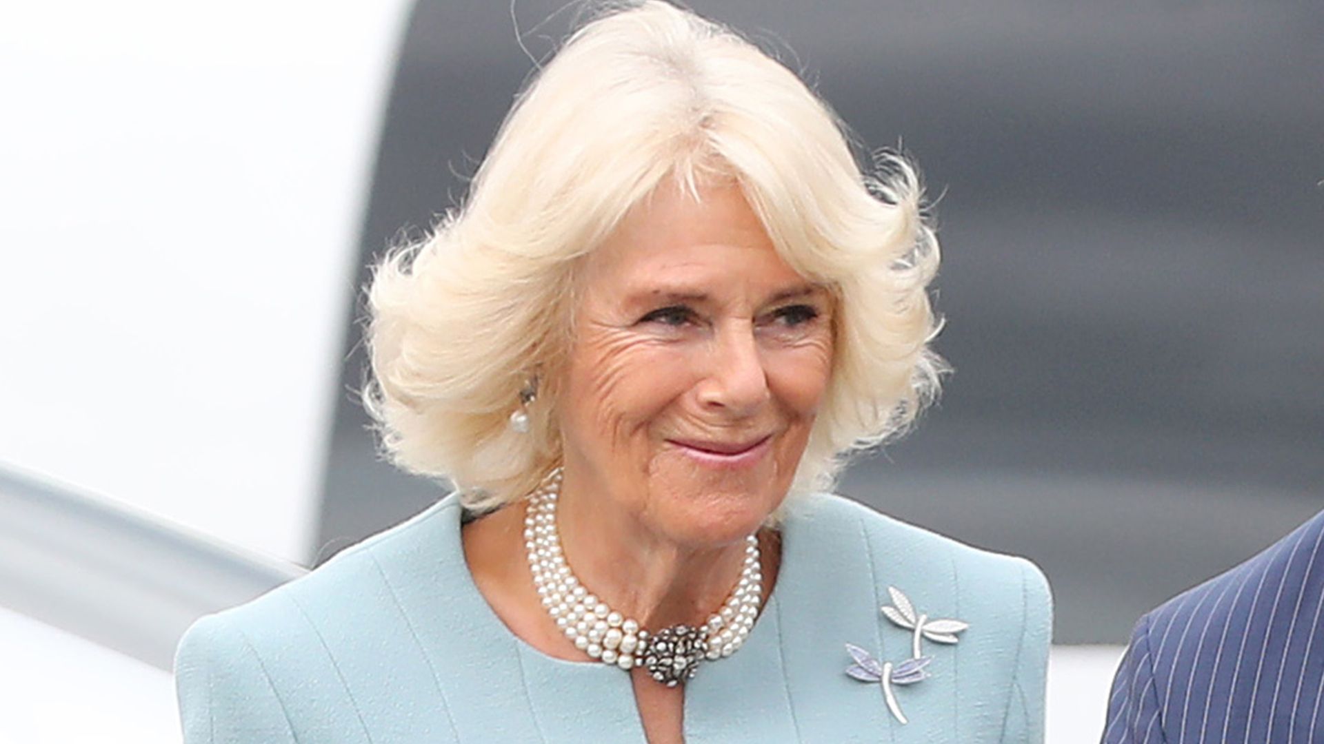 Duchess Camilla recycles powder blue suit for new outing
