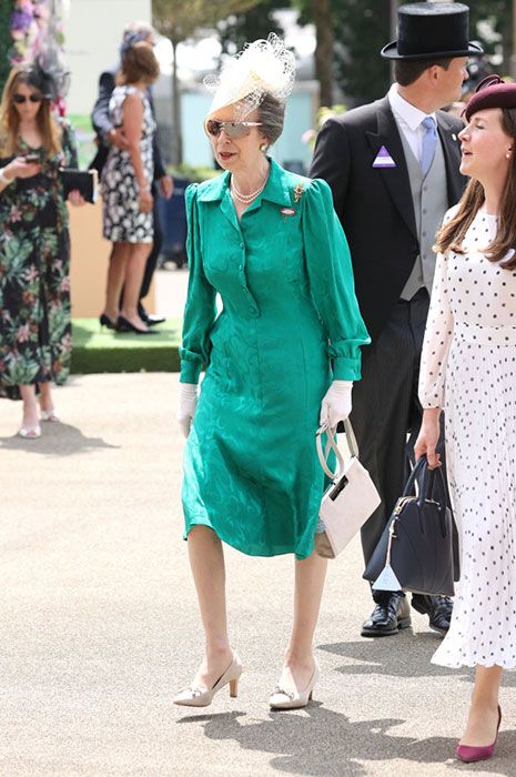 princess-anne-green-jacquard-dress