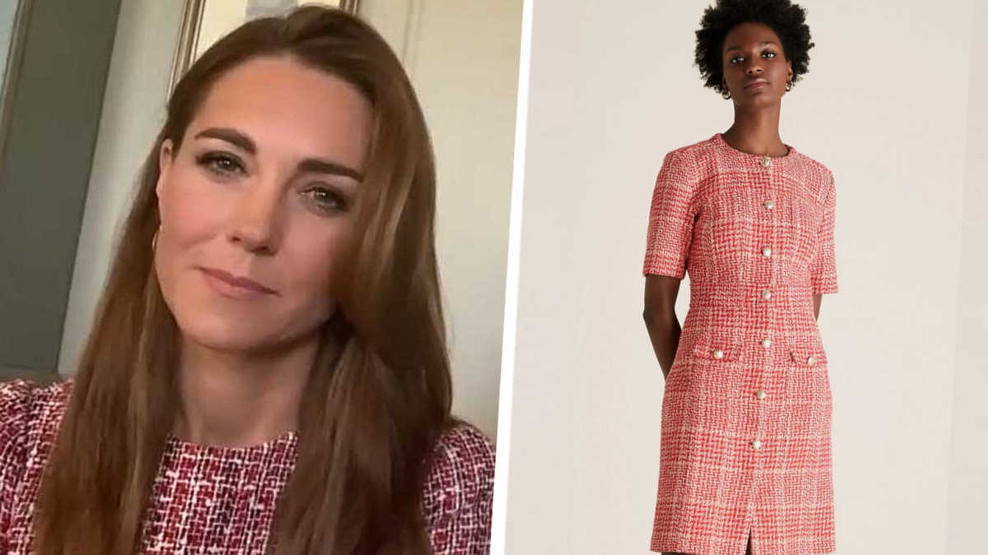This Marks & Spencer tweed dress looks just like Kate Middleton's - and it's on sale