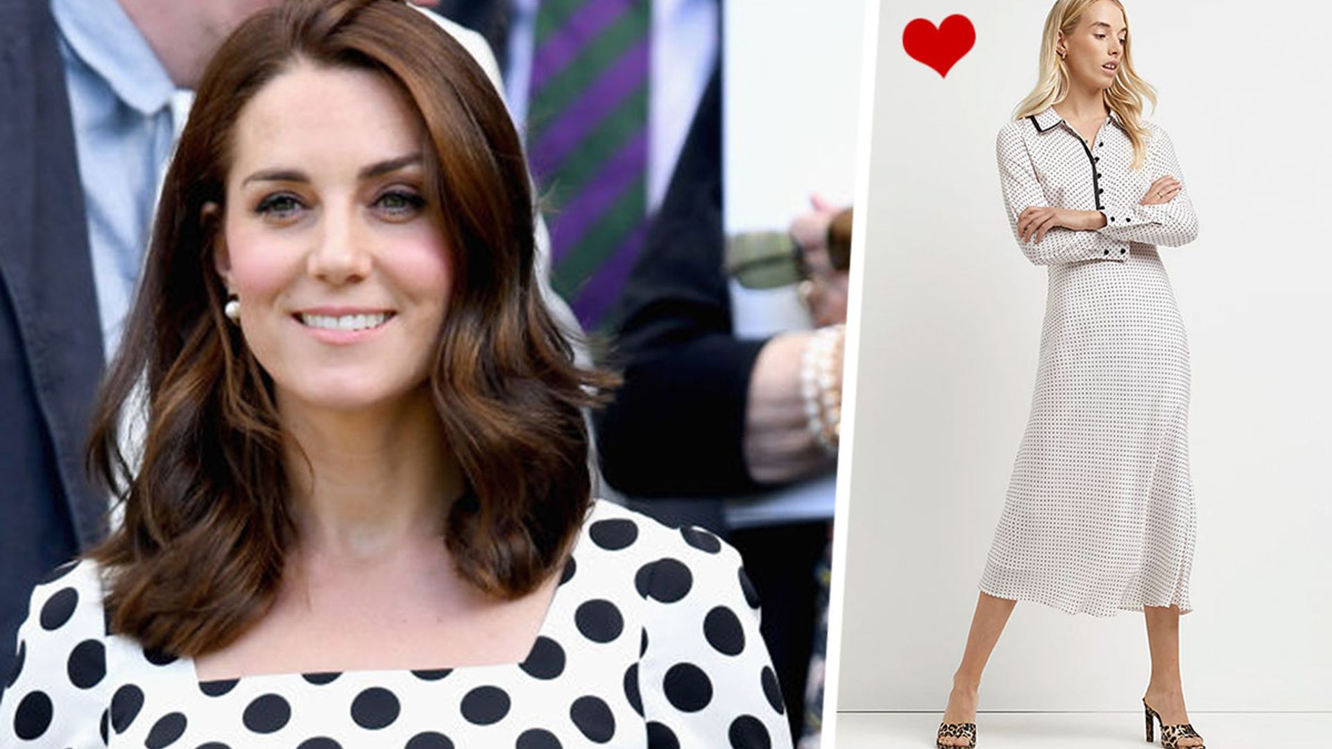 River Island's new-in polka dot dress has Kate Middleton's name all over it
