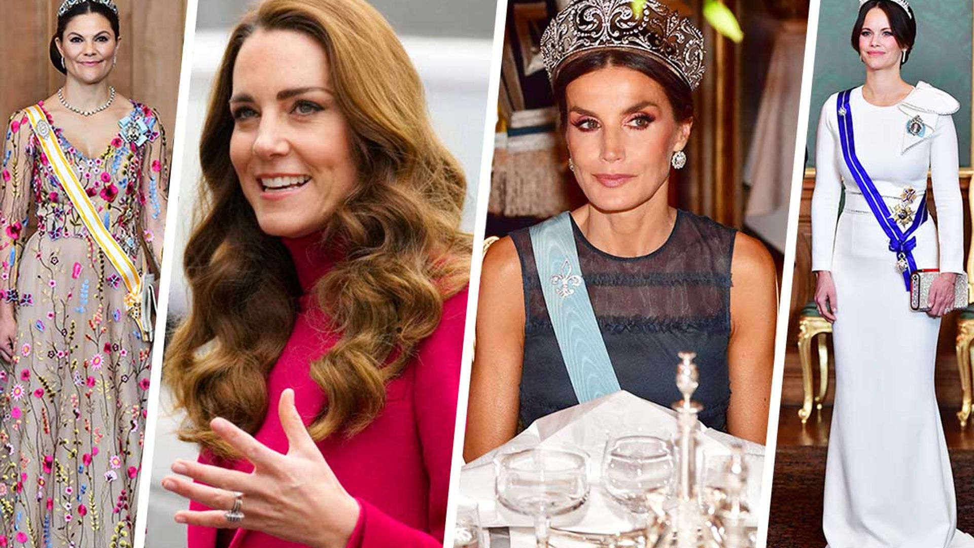 Royal Style Watch: From Kate Middleton's crimson coat to Queen Letizia's blue ballgown