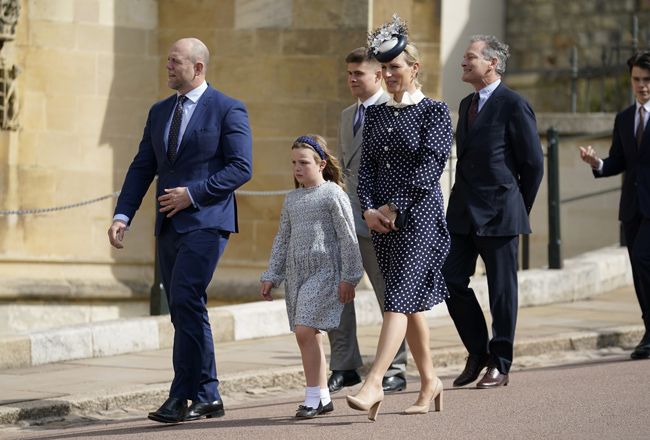zara-tindall-and-mike-with-daughter-mia-at-easter-service