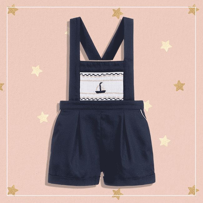Beatrice-and-George-Blue-Smocked-Dungaree-Shorts
