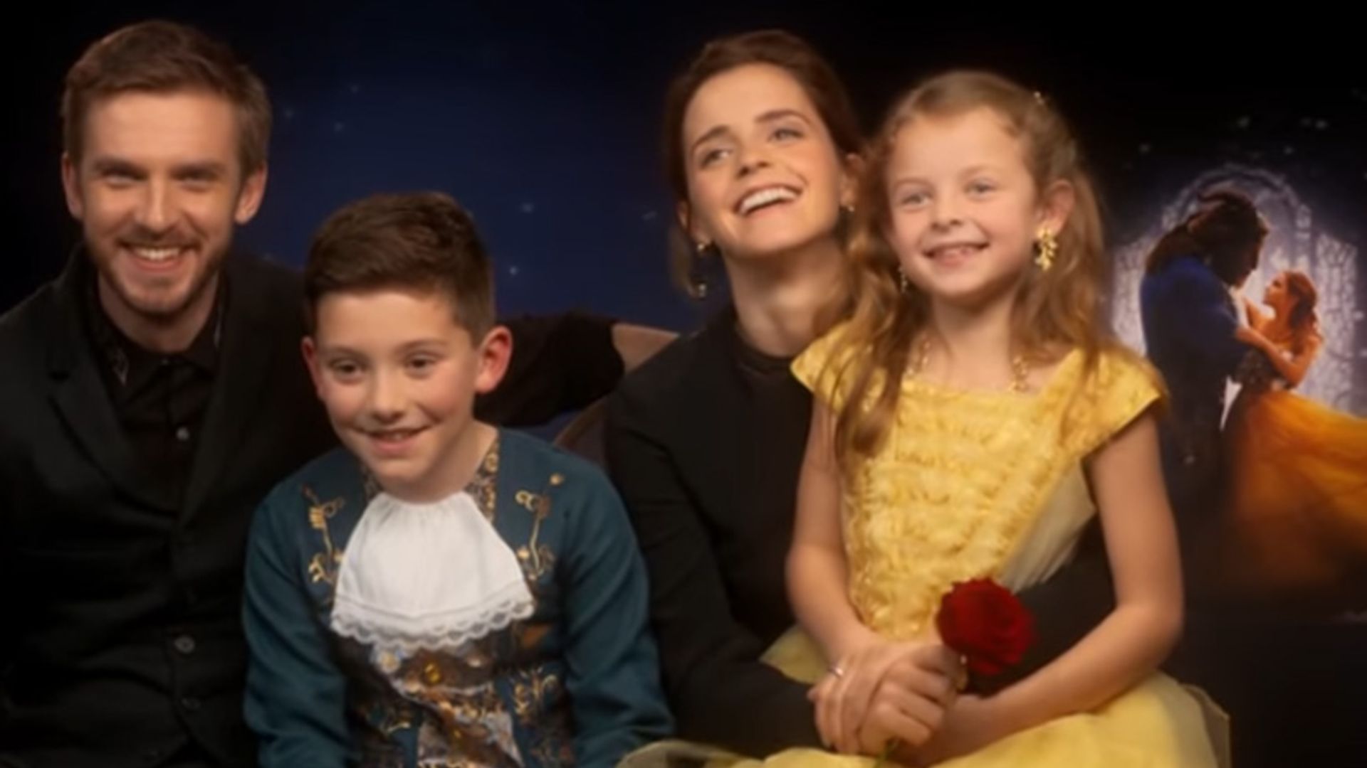Mini Beauty and the Beast meet adult Belle and the Beast: see the video