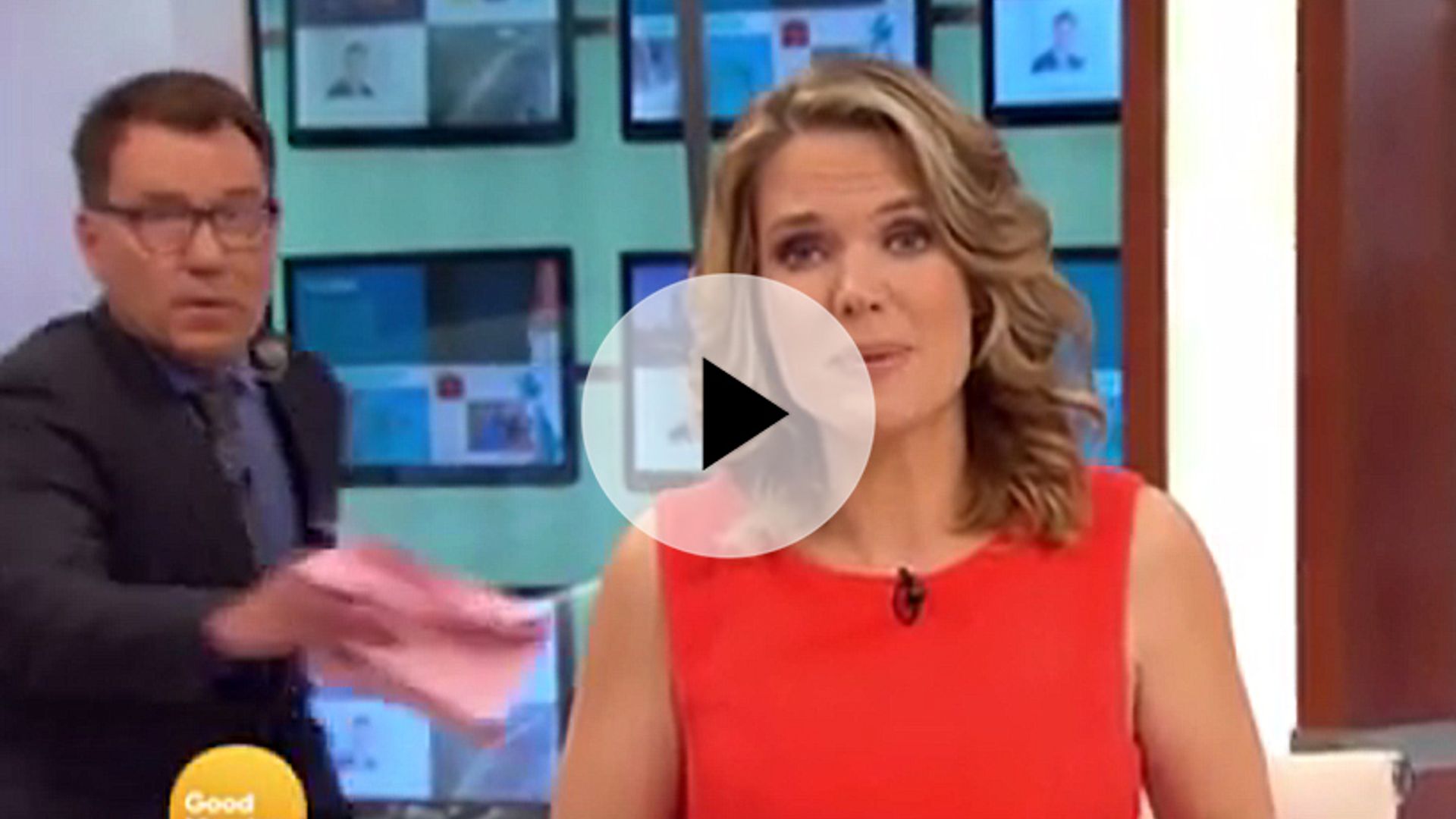 Charlotte Hawkins is video-bombed by Richard Arnold while reading the news live on air: watch!