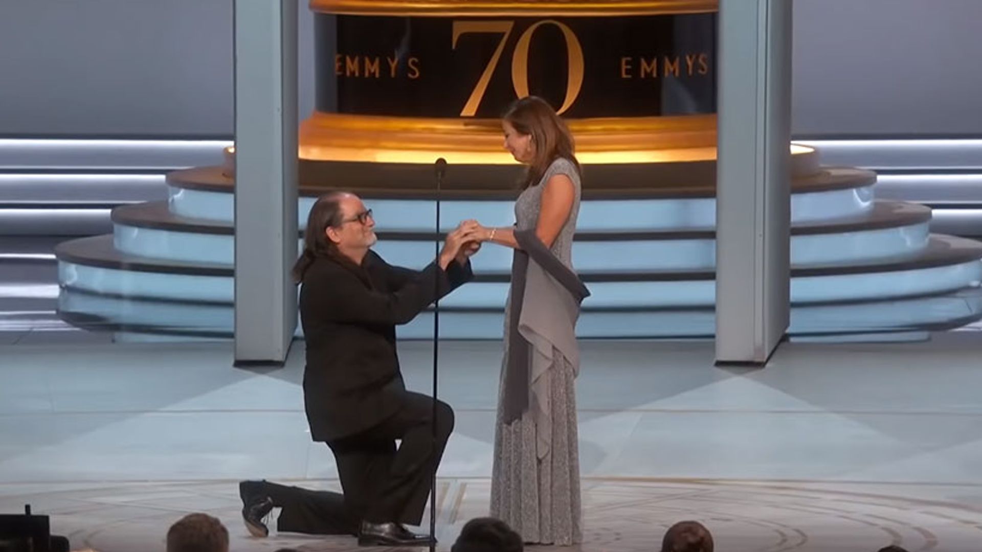 A director proposed at the Emmy Awards last night - and there wasn't a dry eye in the house - VIDEO