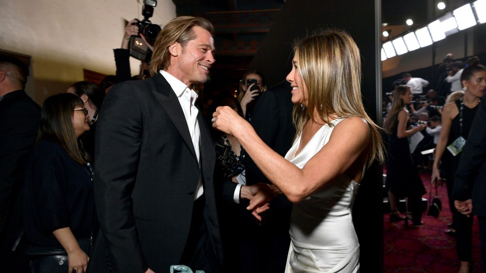 What really happened when Jennifer Aniston and Brad Pitt met at the SAG Awards