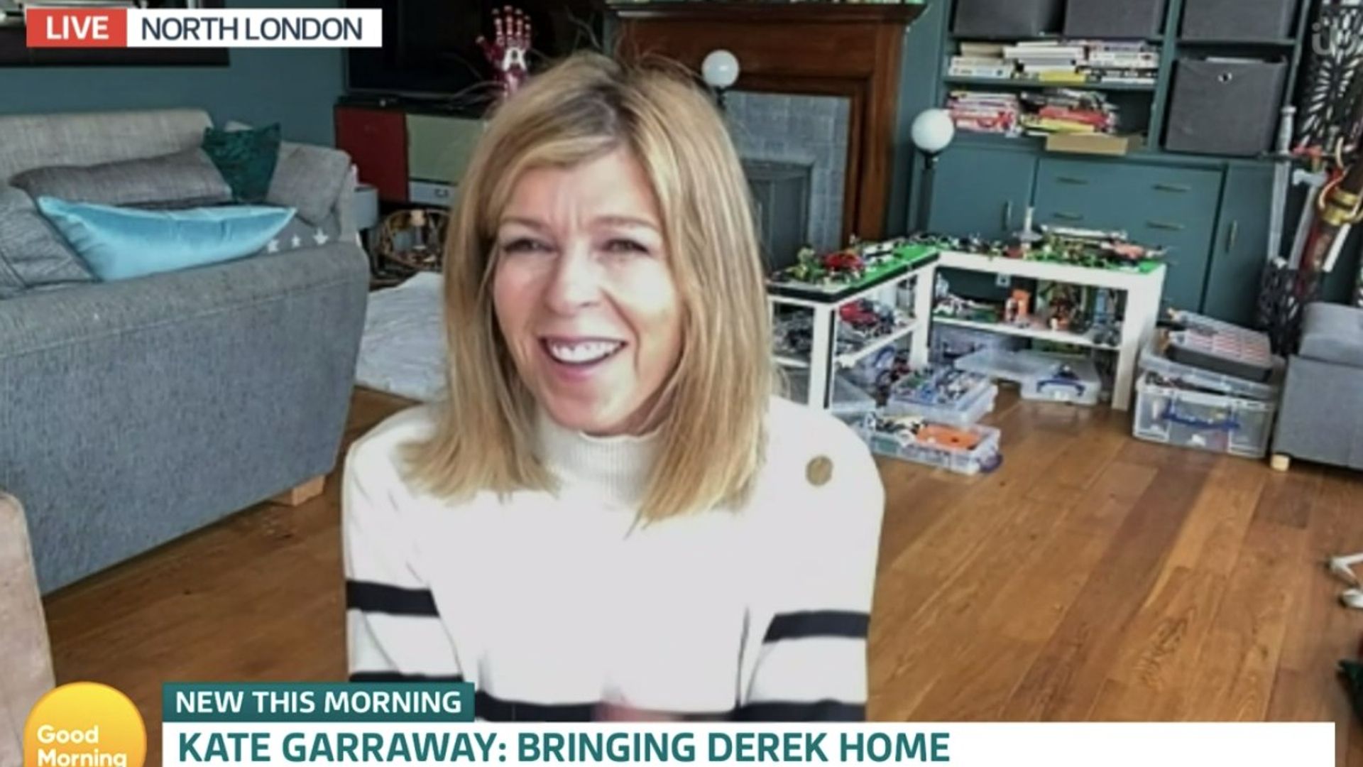 Derek Draper burst into tears after being reunited with kids and Kate Garraway at home