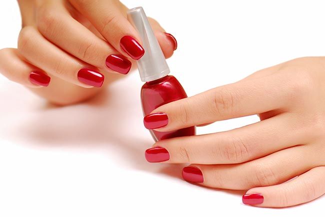 Nice Manicured Nails with Red Nail Polish for post on the topic 