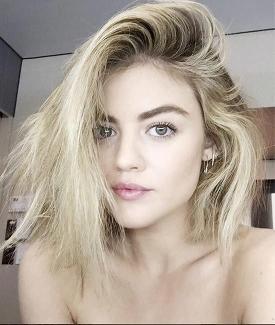 Lucy Hale Takes Her Blonde Hair To The Next Level For Spring Hello