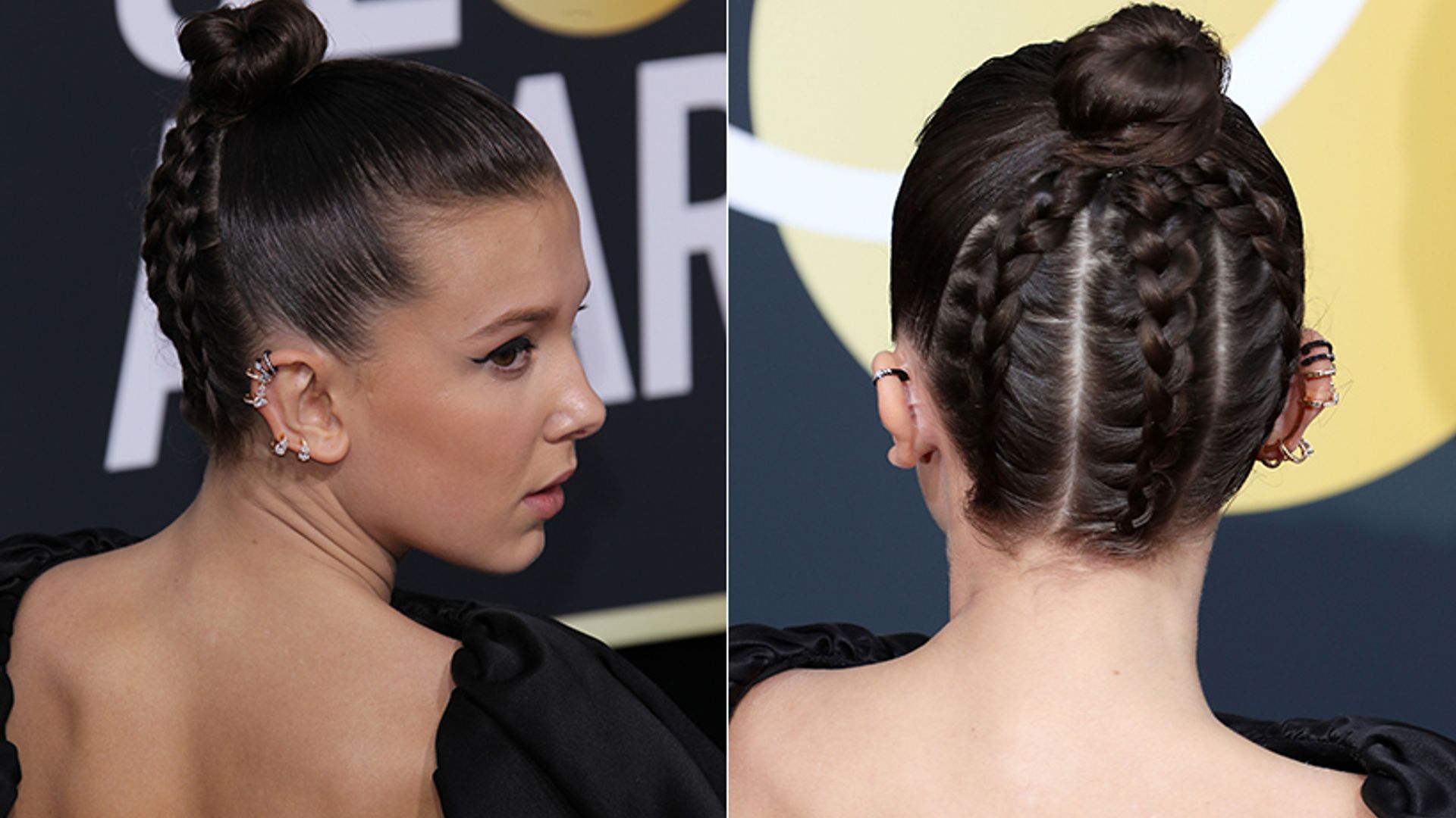 How to recreate Millie Bobby Brown's edgy Golden Globes hair