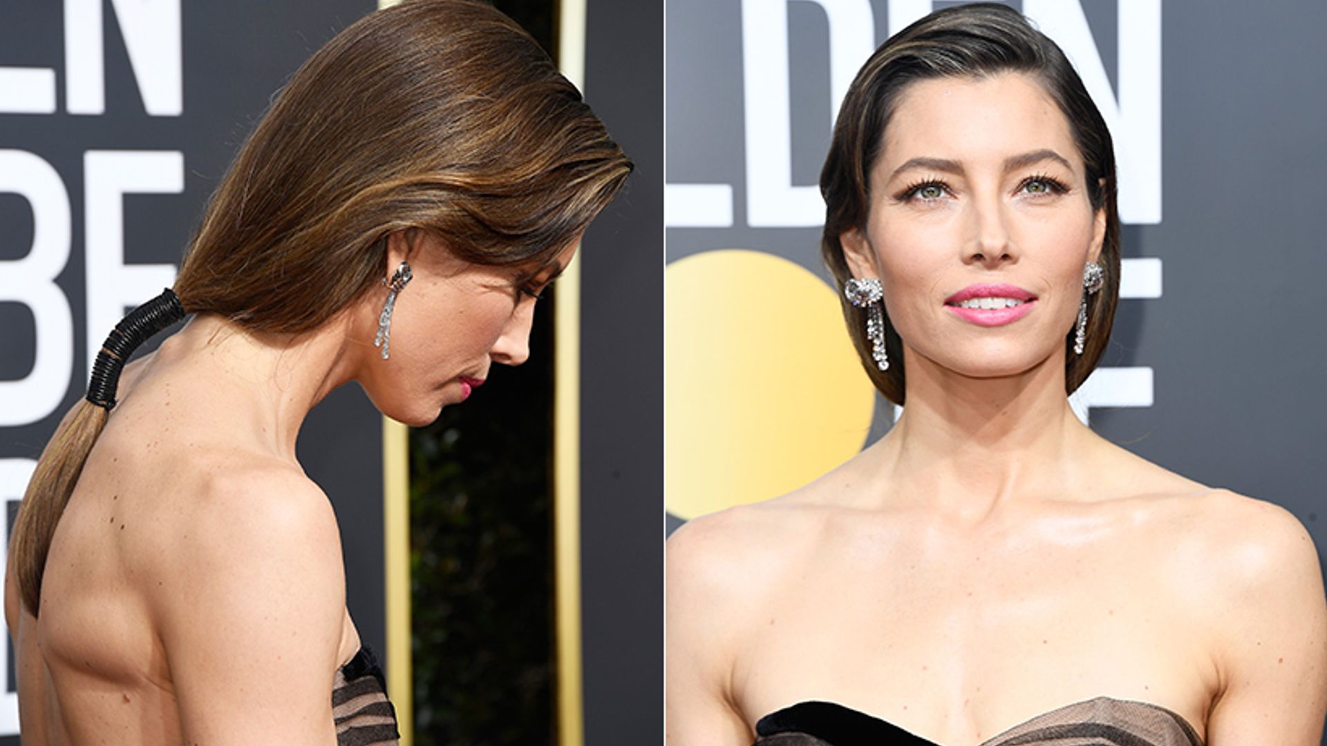 How to recreate Jessica Biel's modern Hollywood hair from the Golden Globes