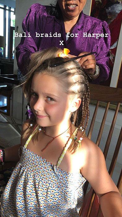 Harper Beckham S Hair In Plaits See The Photo Of Her Dad
