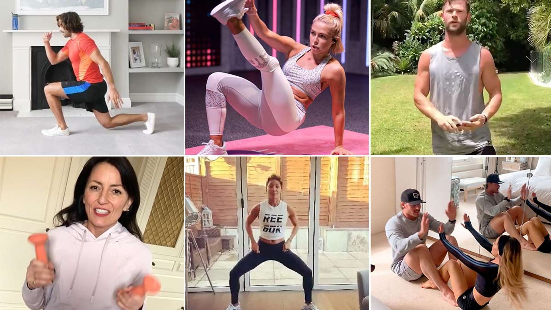 Celebrities doing free work-out sessions on Instagram so we can get fit while we self-isolate