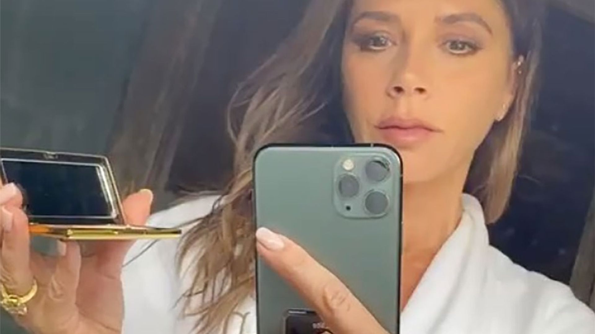 Victoria Beckham unveils a brand new beauty product - and the champagne tone will make your eyes pop 