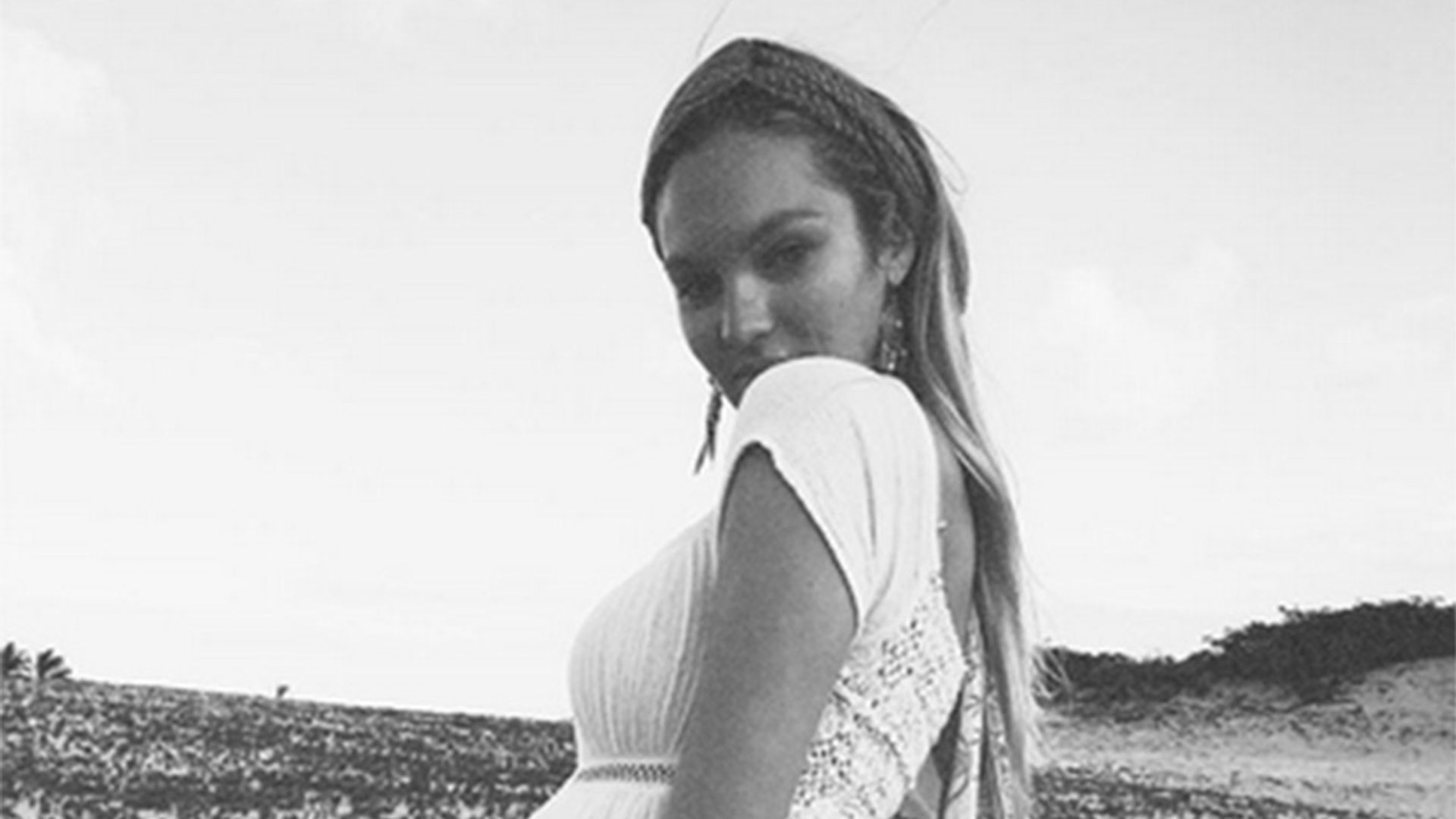 Candice Swanepoel continues to show off beautiful bump as due date nears