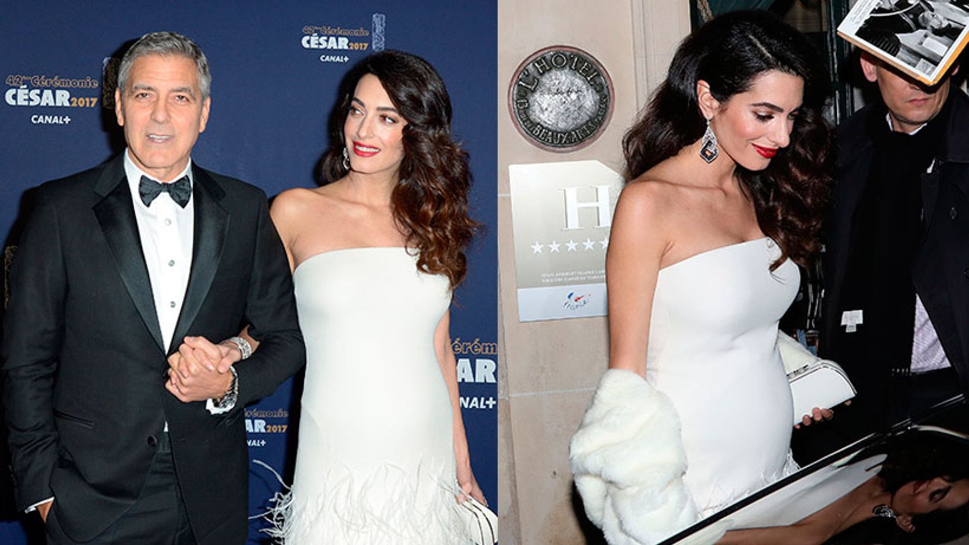 Amal Clooney makes first red carpet appearance since pregnancy news - see her bump!