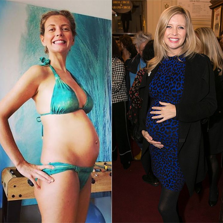 See how much Rachel Riley's baby bump has grown as her due date nears