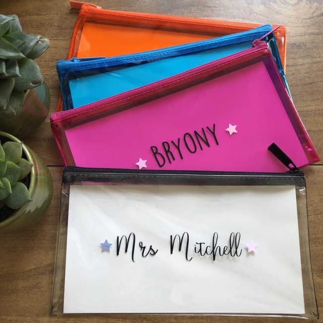 best pencil cases for kids clear personalised etsy
