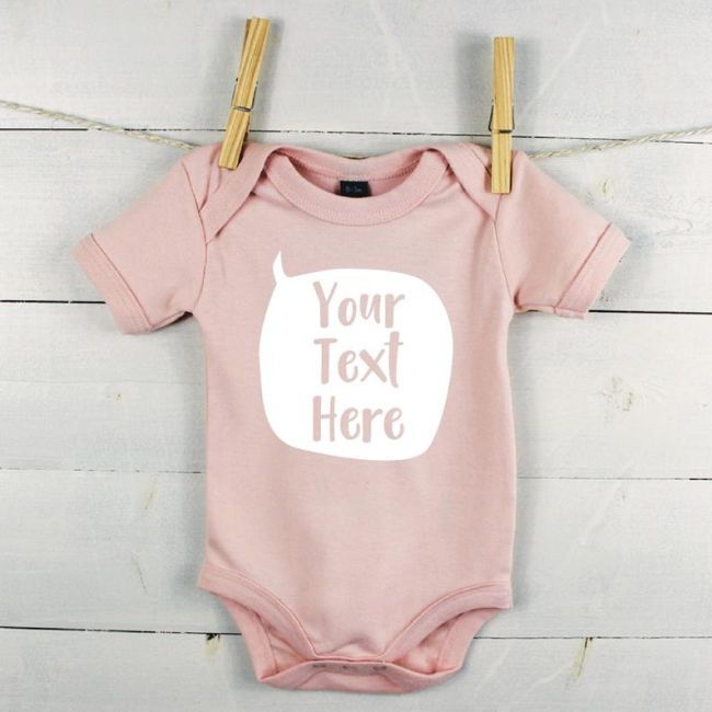 bubble text personalised baby vest