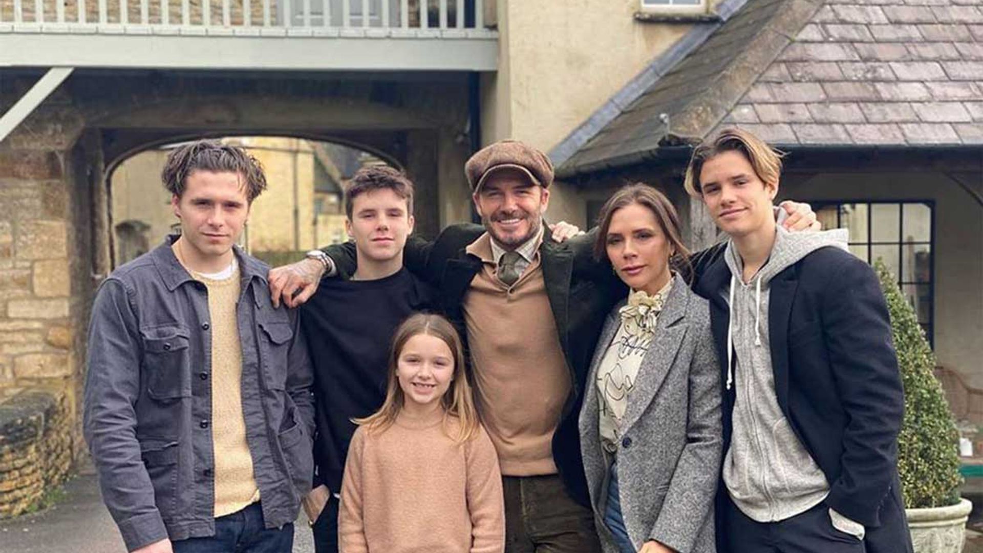Victoria Beckham reunites with four children for Christmas family photo