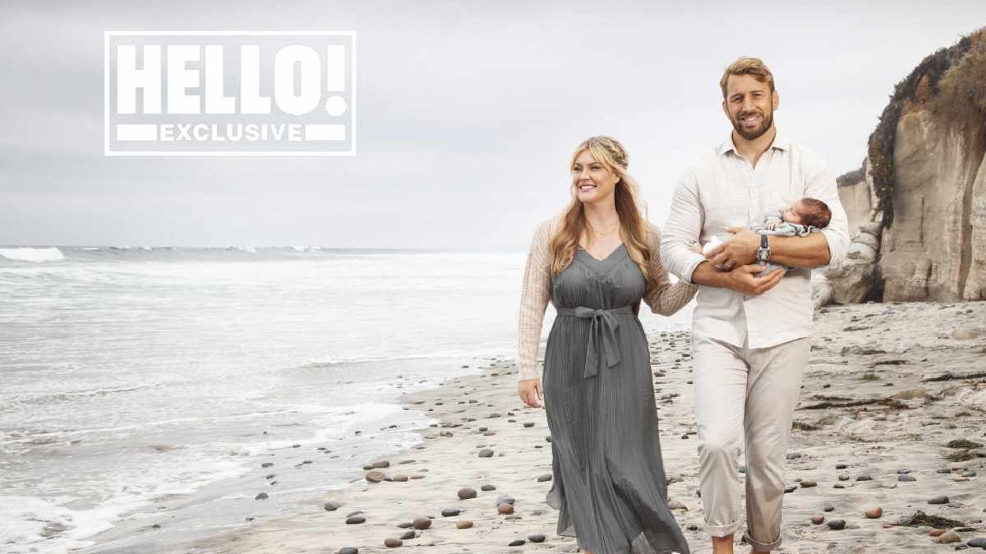 Chris Robshaw and Camilla Kerslake introduce baby boy and reveal his name
