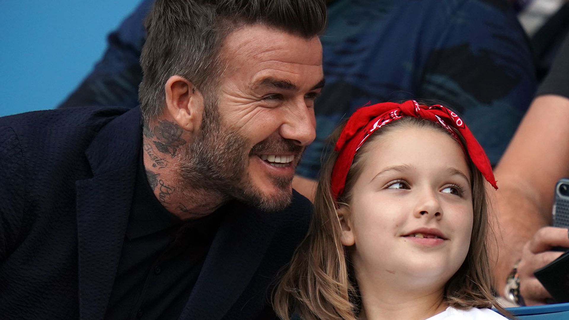Harper Beckham is dad David's double with her brand new look