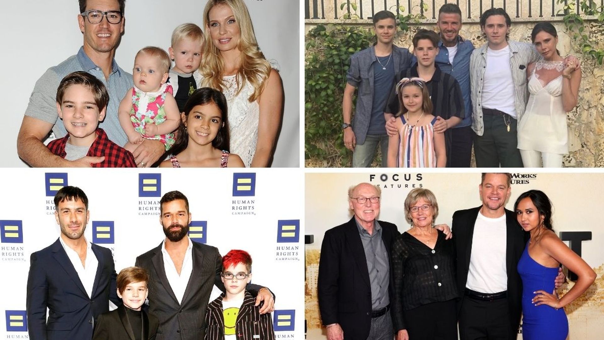 Celebrities who have four children, from David and Victoria Beckham to Ricky Martin