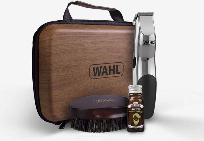 wahl beard trimmer and beard oil gift set
