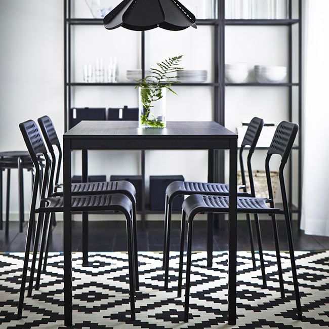 IKEA-black-and-white-dining-room